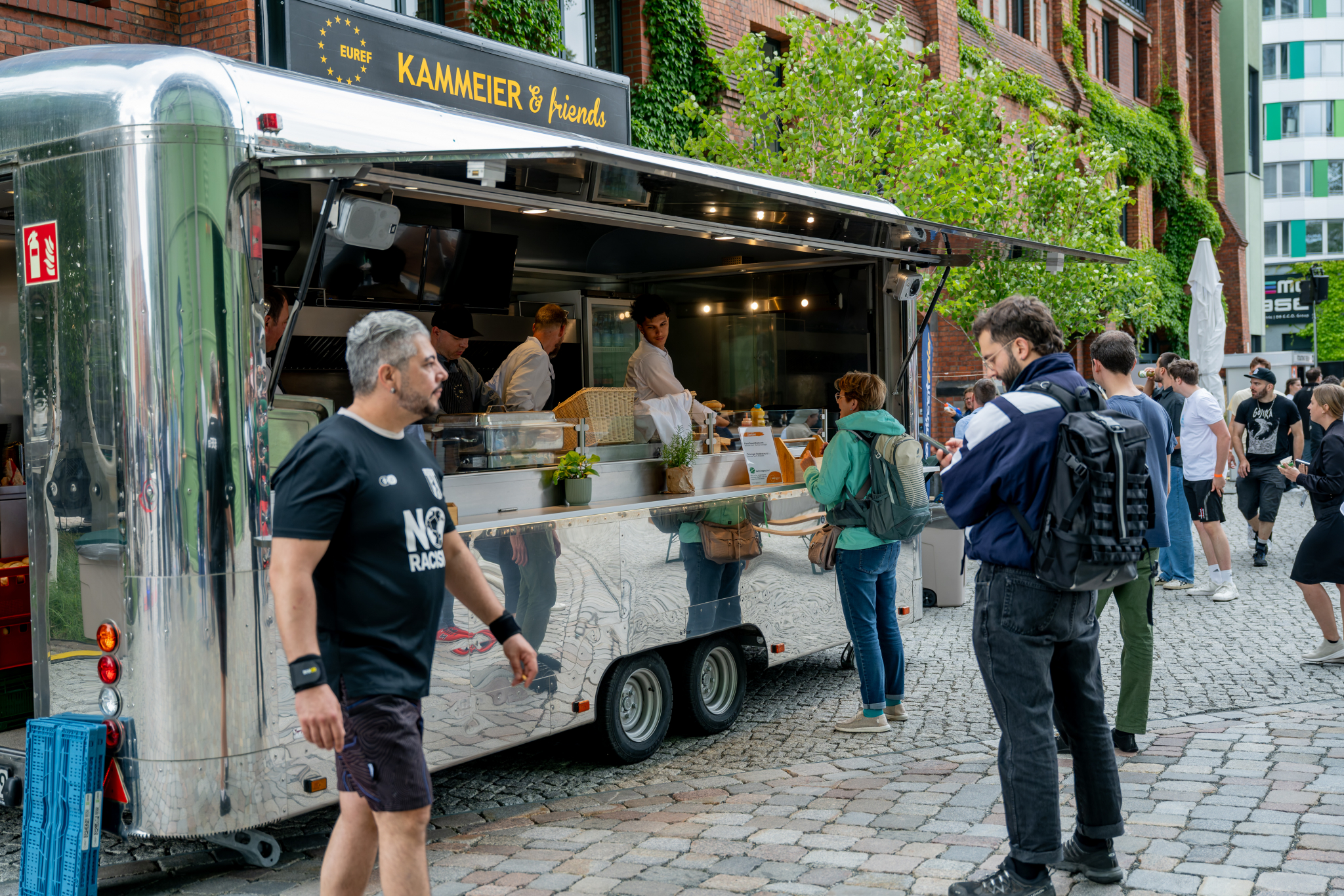 Food trucks in the courtyard